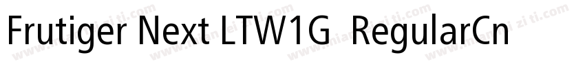 Frutiger Next LTW1G  RegularCn字体转换